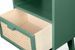 Table de chevet 1 niche 1 tiroir paulownia massif vert Rietta - Photo n°4