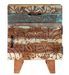Table de chevet 1 porte 1 tiroir bois massif recyclé - Photo n°4