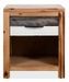 Table de chevet 1 tiroir 1 niche acacia massif laqué Boken - Photo n°2
