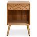 Table de chevet 1 tiroir 1 niche bois naturel et pieds métal Cocoon - Photo n°1