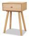 Table de chevet 1 tiroir bois beige et pieds pin massif clair Tonay - Lot de 2 - Photo n°2