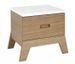 Table de chevet 1 tiroir bois blanc et chêne clair Archipel - Photo n°3