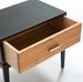 Table de chevet 1 tiroir bois foncé et noir Eighty - Photo n°2