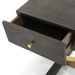 Table de chevet 1 tiroir bois marron foncé et pieds métal doré Sixty - Photo n°4