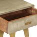 Table de chevet 1 tiroir manguier massif gris et pieds métal doré Heintz - Photo n°4