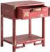 Table de chevet 1 tiroir manguier massif rouge usé Ross - Photo n°2