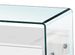 Table de chevet 1 tiroir verre et blanc Sella - Photo n°3