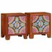 Table de chevet 2 pcs 40x30x45 cm bois d'acacia massif - Photo n°1
