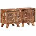 Table de chevet 2 pcs 40x32x46 cm bois massif de récupération - Photo n°1