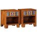 Table de chevet 2 pcs 40x35x45 cm bois d'acacia massif - Photo n°1