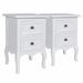 Table de chevet 2 pcs avec 2 tiroirs MDF Blanc - Photo n°1