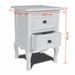 Table de chevet 2 pcs avec 2 tiroirs MDF Blanc - Photo n°8