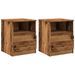 Table de chevet 2 pcs vieux bois 40x40x50 cm bois d’ingénierie - Photo n°2