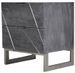 Table de chevet 2 tiroirs acacia massif et métal gris Toupma - Photo n°2