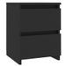 Table de chevet 2 tiroirs bois noir Ricio - Lot de 2 - Photo n°1