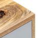 Table de chevet 2 tiroirs manguier massif clair Mbila H 50 cm - Photo n°4