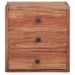 Table de chevet 3 tiroirs bois de récupération massif Potis - Photo n°2