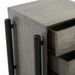 Table de chevet 3 tiroirs bois gris et noir Vazen - Photo n°4