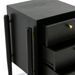 Table de chevet 3 tiroirs bois massif noir Vazen - Photo n°4
