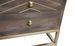 Table de chevet 3 tiroirs chêne foncé et pieds métal doré Nilia - Photo n°5