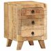 Table de chevet 37x32x50 cm bois de manguier massif brut - Photo n°1