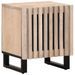 Table de chevet 40x33x46 cm bois de manguier massif blanchi - Photo n°1