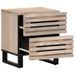 Table de chevet 40x33x46 cm bois de manguier massif blanchi - Photo n°2