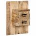 Table de chevet 60x32x80 cm bois massif de manguier brut - Photo n°1