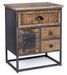 Table de chevet acier et bois bicolore 4 tiroirs Rupi L 45 cm - Photo n°1