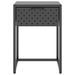 Table de chevet Anthracite 38x35x54 cm Acier - Photo n°3