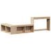 Table de chevet avec bureau 222x107x75 cm bois de pin massif - Photo n°3