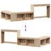 Table de chevet avec bureau 222x107x75 cm bois de pin massif - Photo n°7