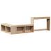 Table de chevet avec bureau 222x122x75 cm bois de pin massif - Photo n°3