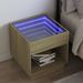 Table de chevet avec LED infini chêne sonoma 50x50x50 cm - Photo n°1