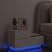 Table de chevet avec lumières LED blanc 70x36x40,5 cm - Photo n°1