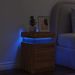 Table de chevet avec lumières LED chêne marron 35x39x55 cm - Photo n°4