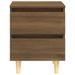 Table de chevet avec pieds en bois Chêne marron 40x35x50 cm - Photo n°5