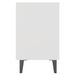 Table de chevet avec pieds en métal Blanc 40x30x50 cm 2 - Photo n°5