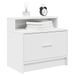 Table de chevet avec tiroir 2 pcs blanc 51x31x47 cm - Photo n°1