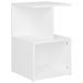 Table de chevet Blanc 35x35x55 cm - Photo n°1