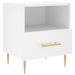 Table de chevet blanc 40x35x47,5 cm bois d’ingénierie - Photo n°1