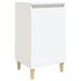 Table de chevet blanc 40x35x70 cm bois d’ingénierie - Photo n°2