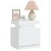 Table de chevet Blanc 45x35x52 cm - Photo n°1