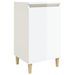 Table de chevet blanc brillant 40x35x70 cm bois d’ingénierie - Photo n°2