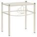 Table de chevet Blanc/transparent 42,5x33x44,5cm Métal et verre - Photo n°1
