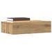 Table de chevet chêne artisanal 60x35 cm bois d’ingénierie - Photo n°1