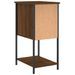 Table de chevet chêne marron 32x42x70 cm bois d'ingénierie - Photo n°8