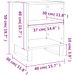 Table de chevet chêne marron 40x30x50 cm bois d'ingénierie - Photo n°9