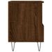 Table de chevet chêne marron 40x35x50 cm bois d’ingénierie - Photo n°7