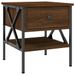 Table de chevet chêne marron 40x42x45 cm bois d'ingénierie - Photo n°1